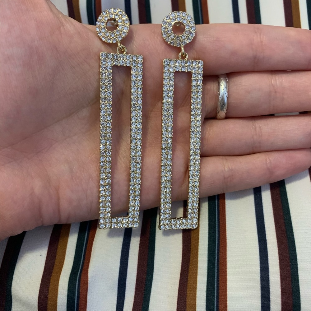 Rectangle Window Earrings